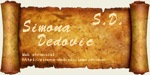 Simona Dedović vizit kartica